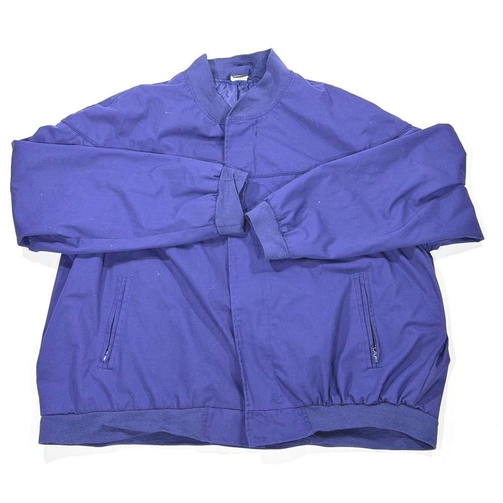 Haband Mens‎ Navy Blue Bomber Jacket Lightweight Full Zip Style 31Y Size 3X